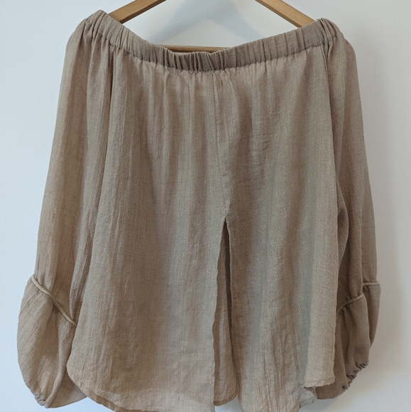 One Teaspoon Oakwood Sugar Off-the-Shoulder Peasant Blouse | Size M - Picture 6 of 8